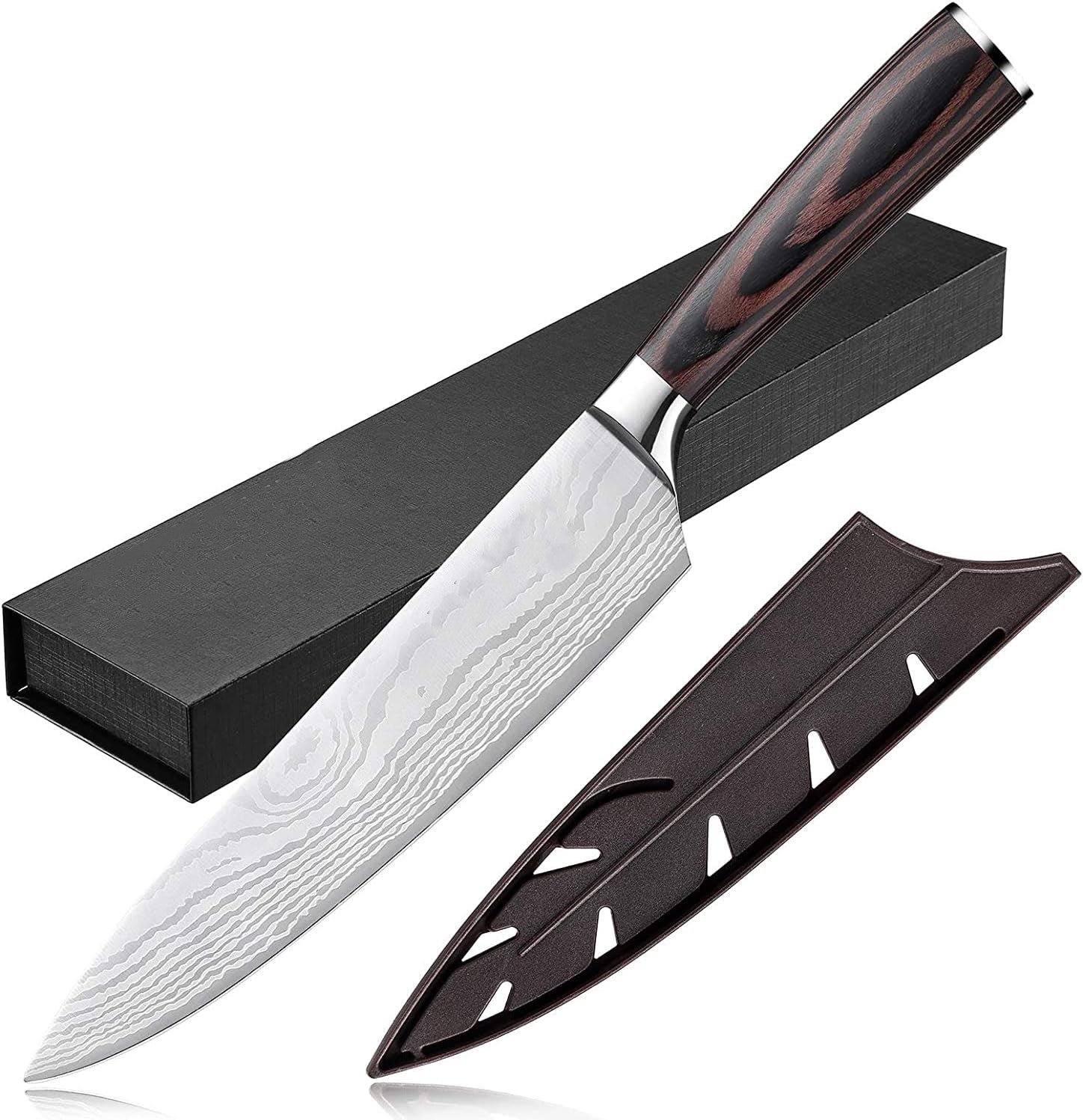 Chef Knife 8 Inch Forged, Ultra Sharp Kitchen Knife Made of German High Carbon Stainless Steel - SharpWorx